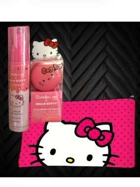Hello Kitty Set- Setting Spray, Macaron Balm, & beauty bag